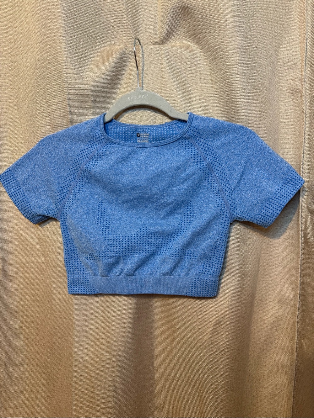 Women’s  Blue Knit Cropped Top - Unbranded